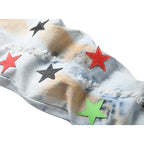 Amiri Jeans Stars Ripped Stretch Jeans