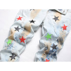 Amiri Jeans Stars Ripped Stretch Jeans