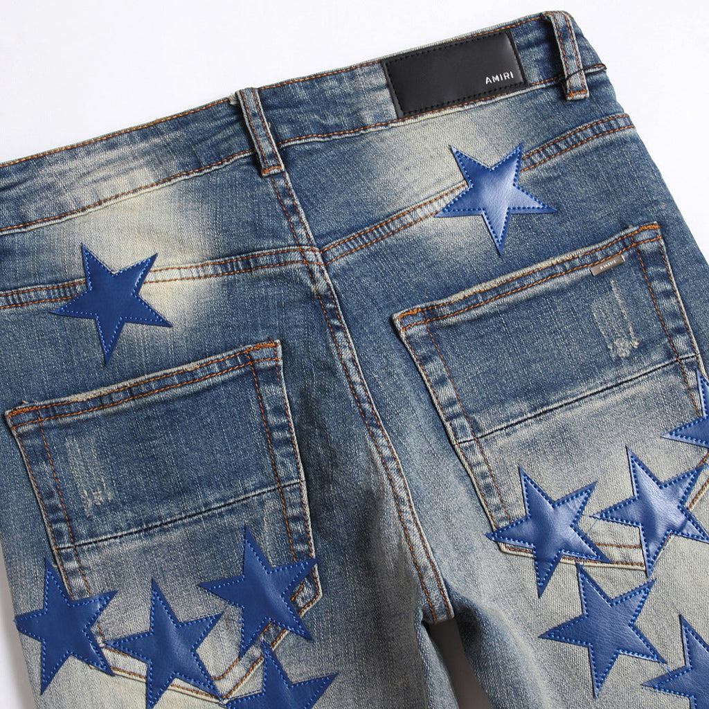 Amiri Jeans Stars Ripped Jeans
