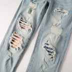 Amiri Jeans Hole & Patch Stretch Slim Fit #6637
