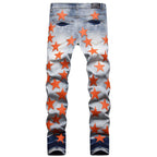 Amiri Jeans Stars Ripped Stretch Jeans