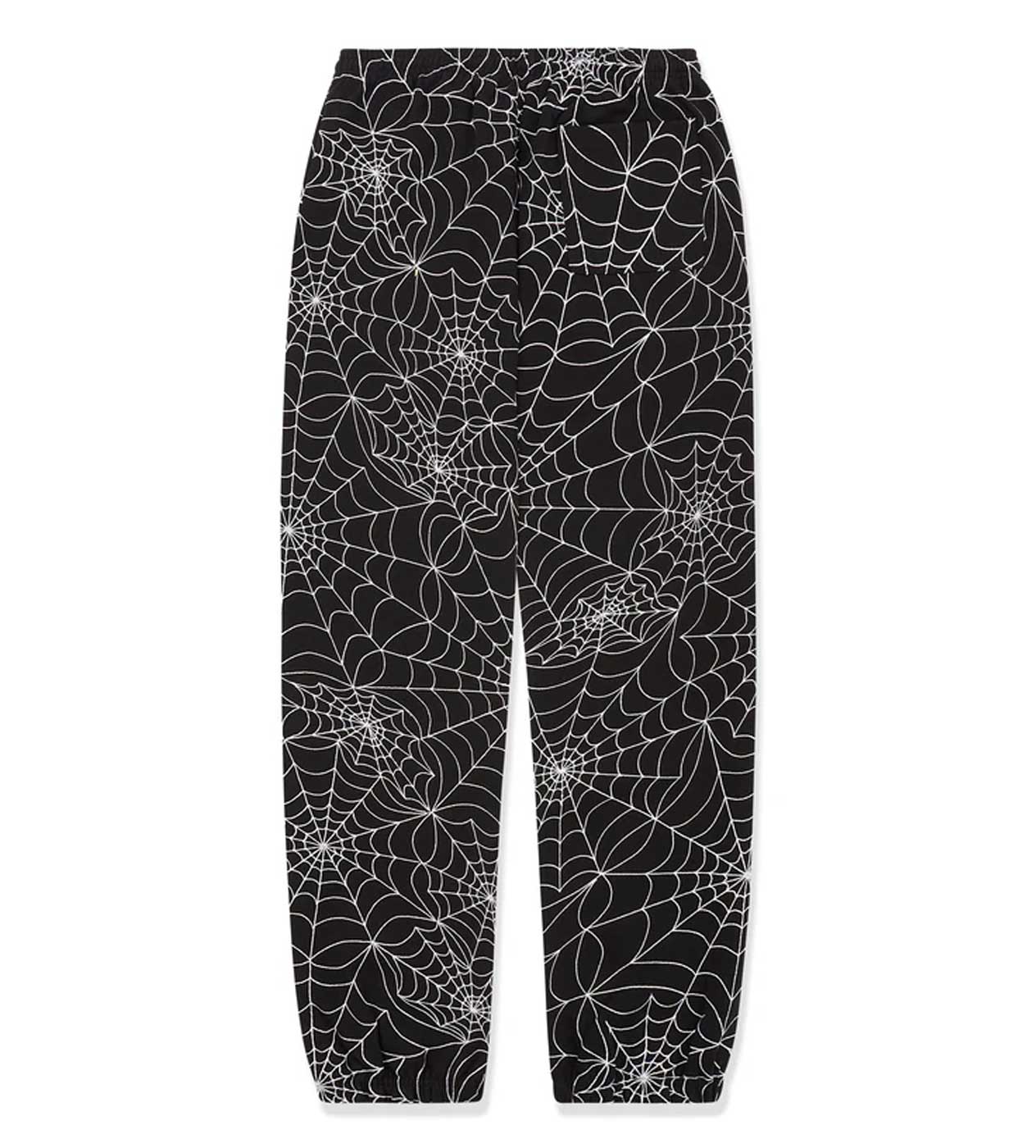 Sp5der Embroidered AOP Sweatpants Black