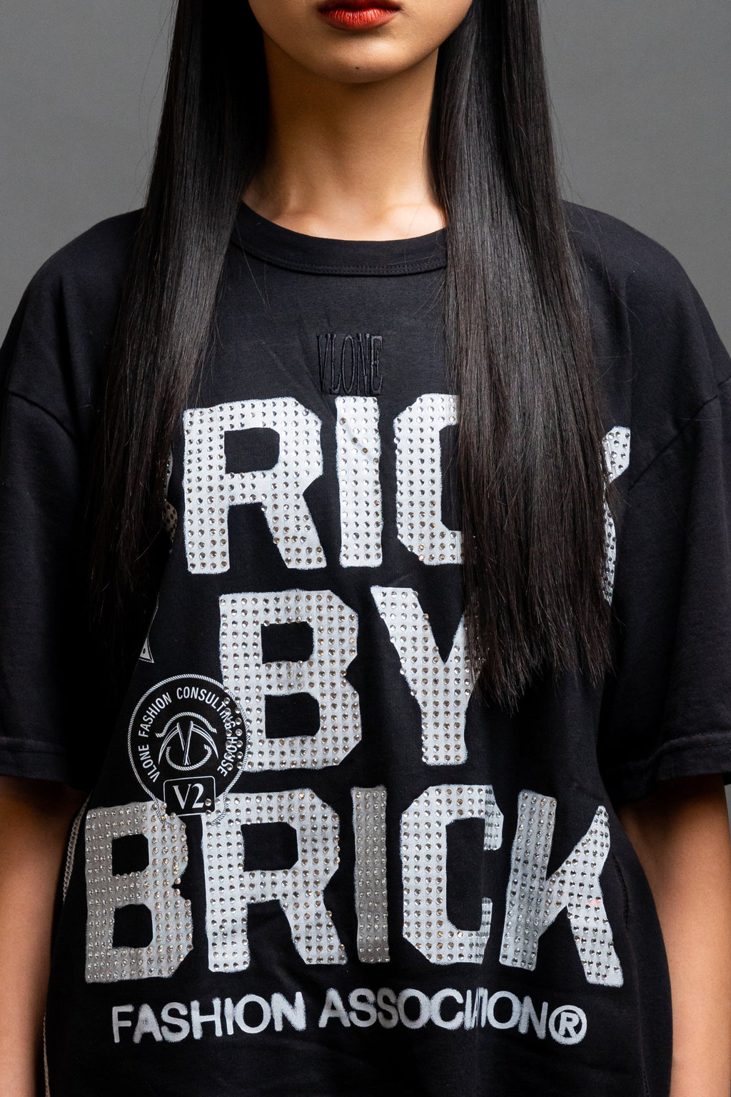 VLONE BBB Association S/S T-Shirt In Rhinestone