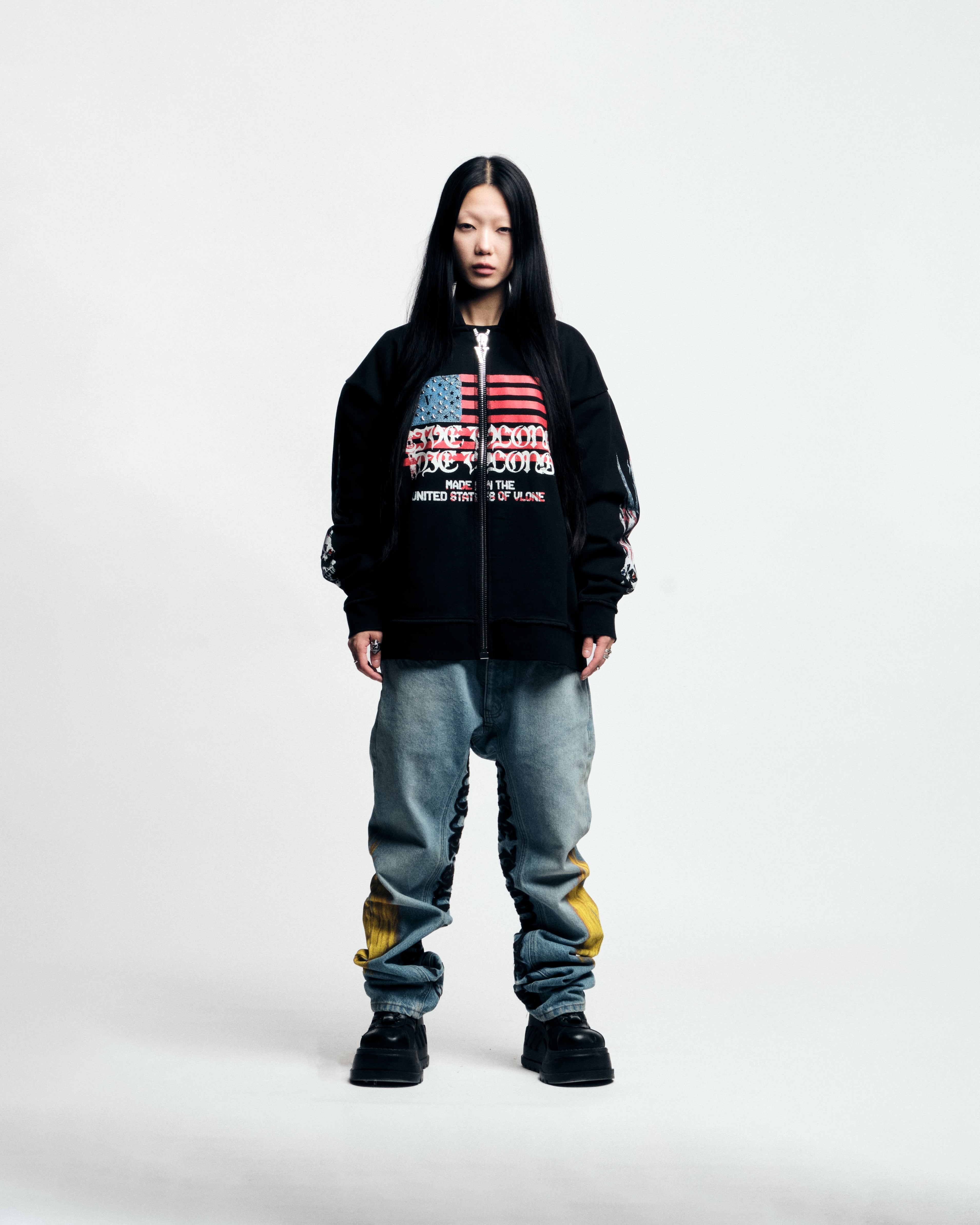 VLONE FLAG Zip Up Hoodie