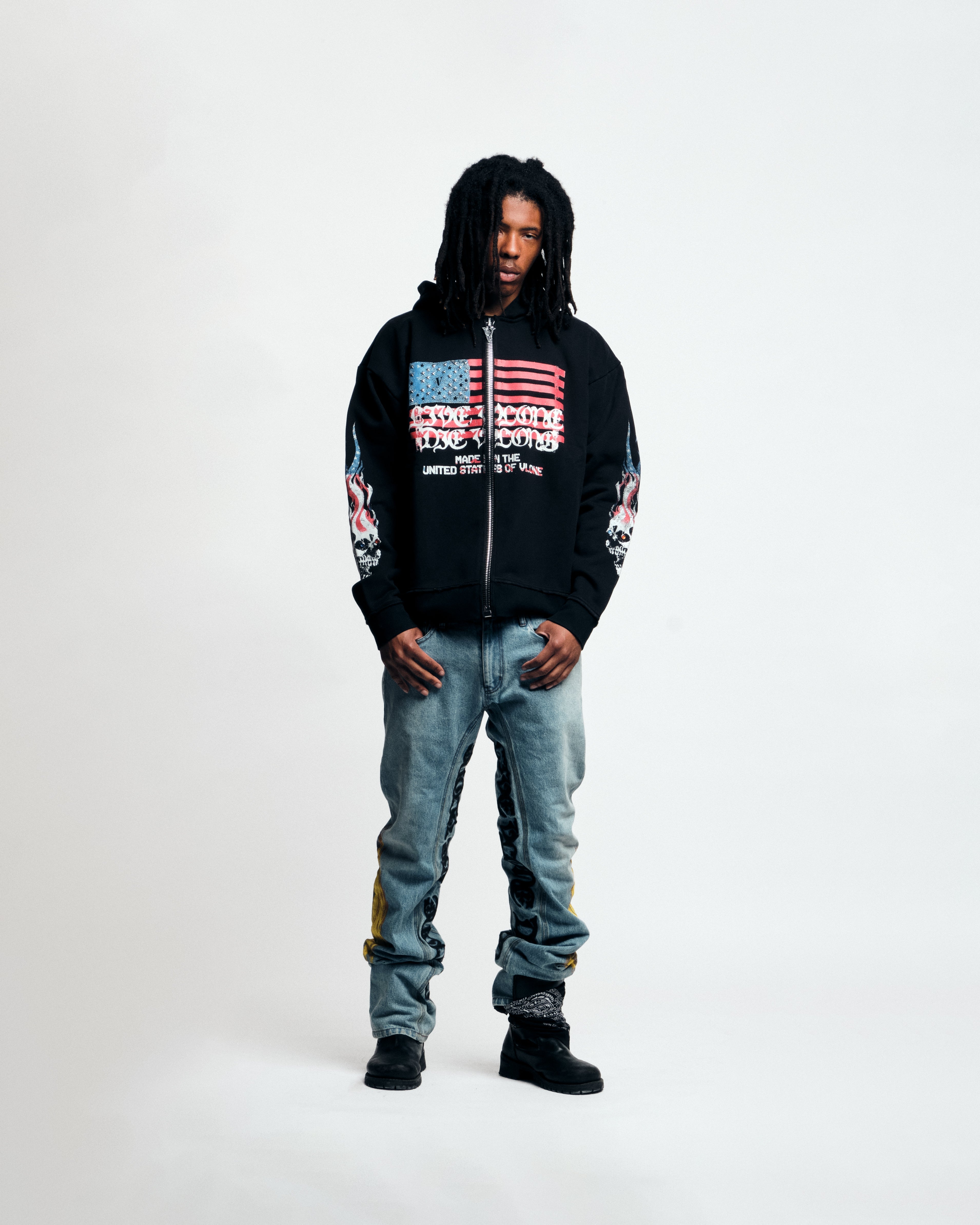 VLONE FLAG Zip Up Hoodie