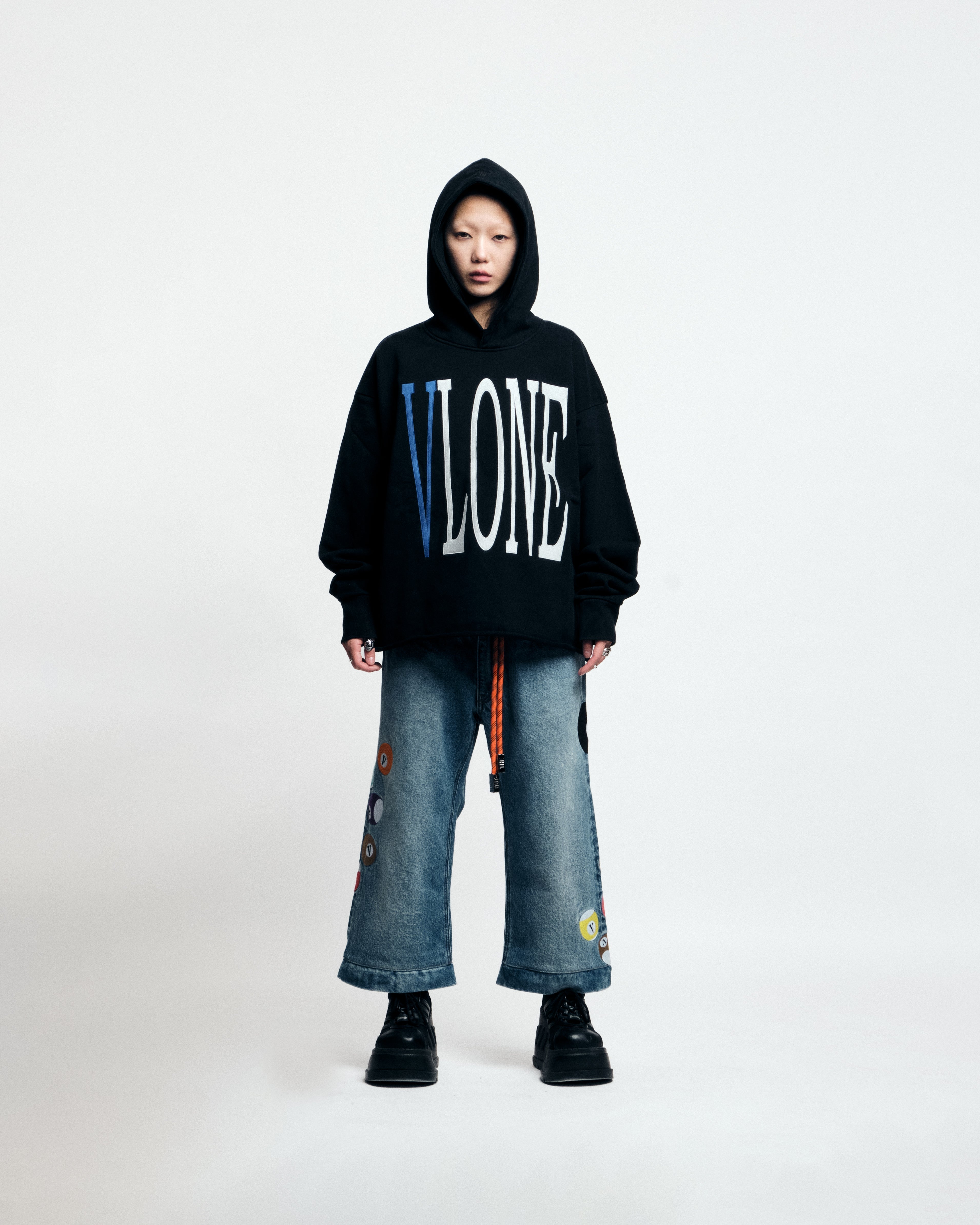 VLONE OG Staple Embroidered Hoodie (Blue/Black)